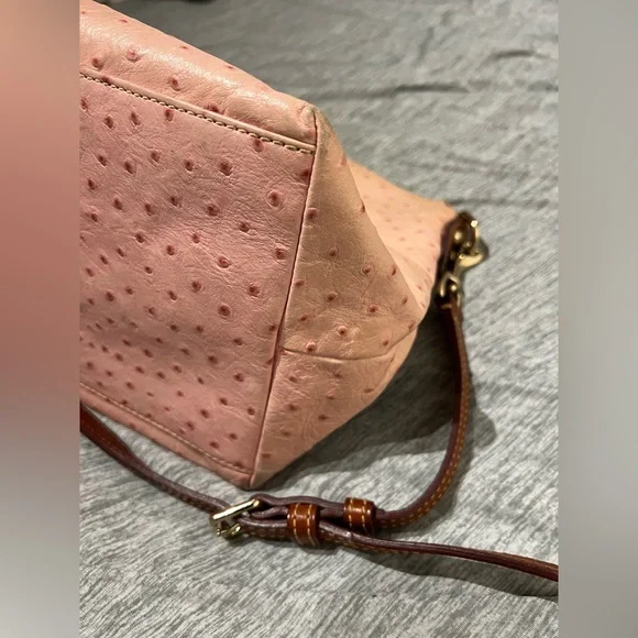 Dooney & Bourke ostrich embossed Toni satchel - Picture 11 of 12